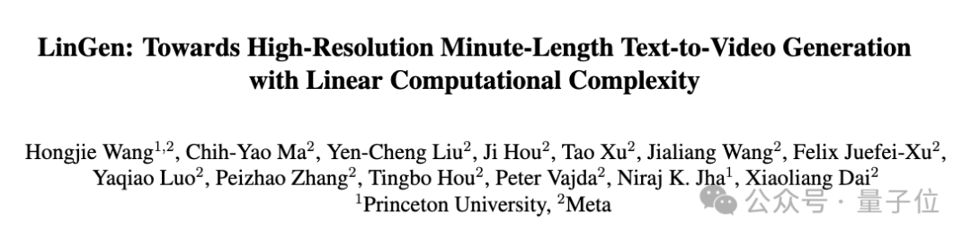 单GPU搞定高清长视频生成,效率×10!引入Mamba机制突破DiT瓶颈 | 普林斯顿&Meta
